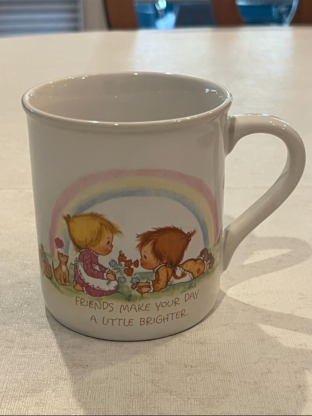 Vintage 1983 Hallmark Rainbow Friends Ceramic Mug. So cute!